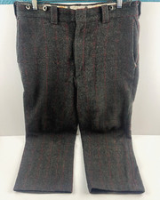 Vintage Woolrich Malone Knickers Pants 1990 Gray/Red/Green Plaid Sz 34, USA made