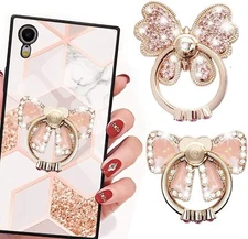 Finger Ring Holder Stand Grip 360° Rotating For Cell Phone Cute Butterfly Bow 