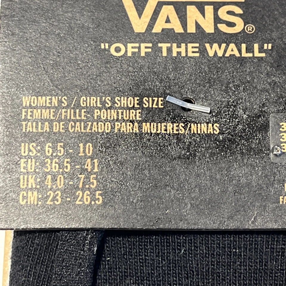 Paquete de 3 calcetines Vans para mujer 6,5-10 forro a cuadros súper no show negros grises blancos preppy Foto 3 de 4