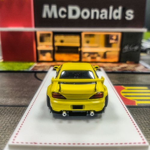FH 1:64 Yellow JDM Silvia S15 Pandem Racing Sports Model Diecast Metal Car - Picture 3 of 6