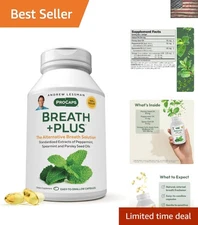 Natural Breath Plus - 60 Softgels with Peppermint for Refreshing Your Breath