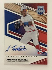 2020 Panini Elite Extra Edition Ambioris Tavarez RC Auto DLP-AT Atlanta Braves