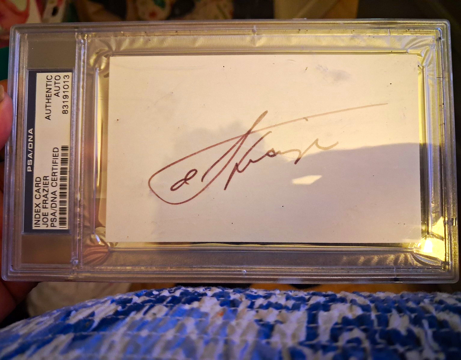 Joe Frazier Signed Index Card Autograph PSA/DNA Certified Authentic Boxing