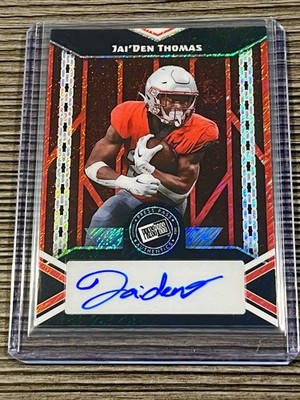 Jai den Thomas 2024 Leaf Metal Collective Press Pass Red Shim Auto PPA-JDT 2/5