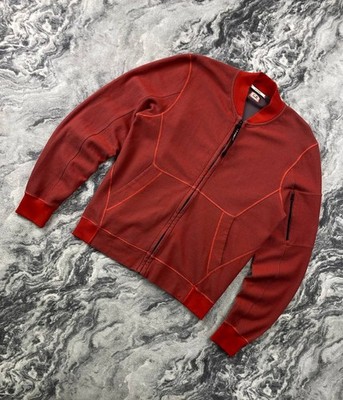 Vintage C.P. Company 3D Tacting Full Zip Sweatshirt Men Size M Red 