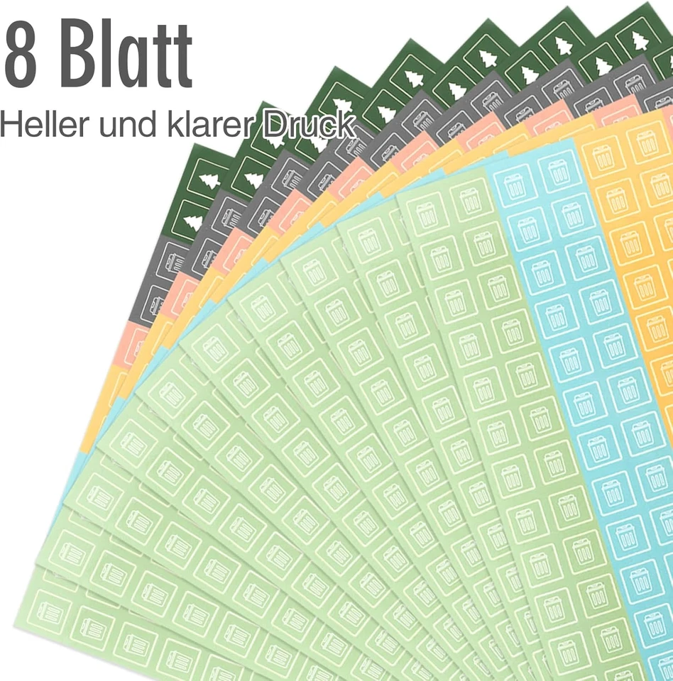 Kalender Sticker Set 1230+ Aufkleber Mülltonne Termine Geburtstage Weihnachten - Bild 3 von 4