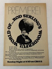 1970 KNXT tv ad ~ ROD SERLING'S WONDERFUL WORLD OF... series premiere