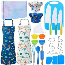 Kids Cooking Sets Real, Kids Cooking and Baking Set Chef Role Play Costume Se...
