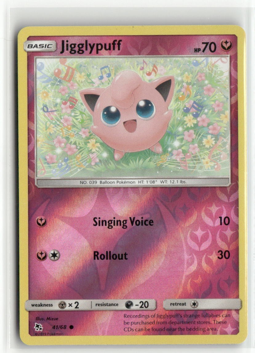 Jigglypuff 41/68 Reverse Holo Hidden Fates Pokemon TCG NM
