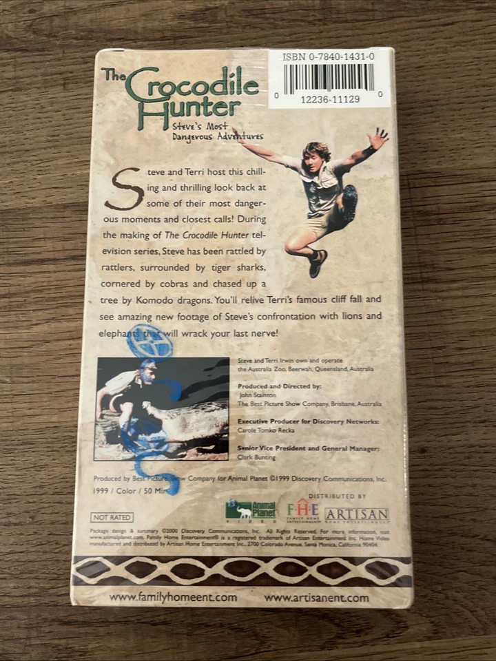 The Crocodile Hunter Steve's Most Dangerous Adventures VHS 2000 *SEALED NEW* - Image 2 of 4