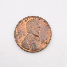 1963 Lincoln Penny No Mint Mark. Wide Am