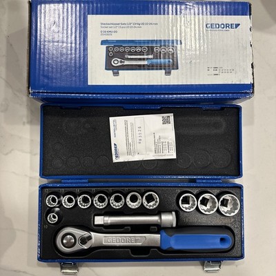 Gedore Ratchet & Socket Set 1/2 Drive 19 KMU-20 Metric - Made In Germany