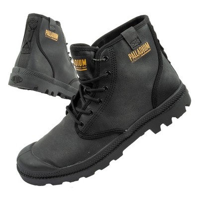 Palladium Pampa Hi Coated Herren Sneaker High-Top Übergangsschuhe Schwarz
