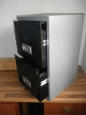 FILING CABINET , TWO DRAWER , FREE STANDING,DESK OR FLOOR. (NO KEYS) .used.