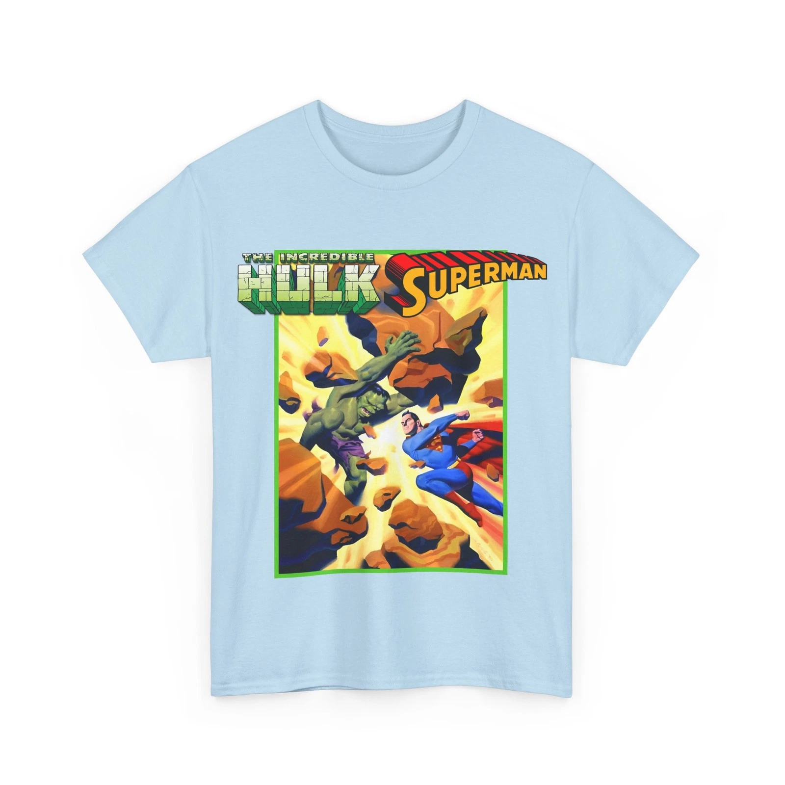 Hulk Vs Superman T-Shirt - Steve Rude Art - DC Comics & Marvel 90s Crossover