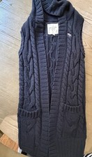 Vintage Abercrombie & Fitch Navy Cable-Knit H...