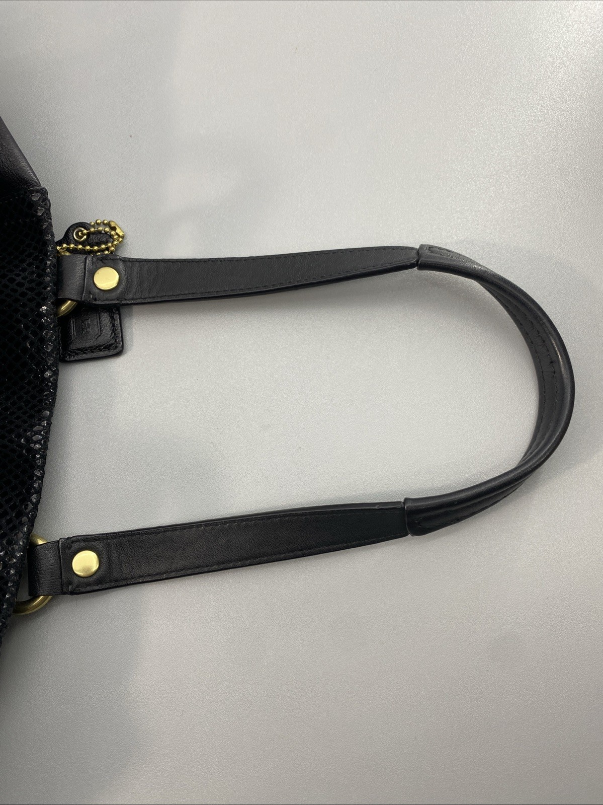 Coach Ashley Black Python Leather Satchel Shoulde… - image 12