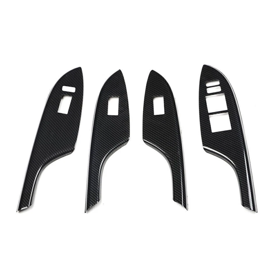 ABS Carbon Fiber Door Window Switch Lift Cover Trim For Toyota Corolla 2007-2013 — 第 2/4 张图片