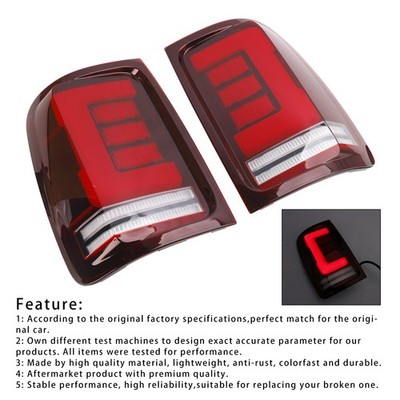 Rear Right & Left  Tail Light Lamp Pair Für VW Amarok V6 2008-2019 Red