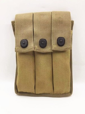 WWII US AMRY THOMPSON MAGAZINE POUCH 3 CELL 30 ROUNDS AMMO BAG