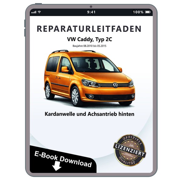 VW Caddy 2C 2010-2015 Kardanwelle Achsantrieb Hinten Reparaturleitfaden Ebook-image