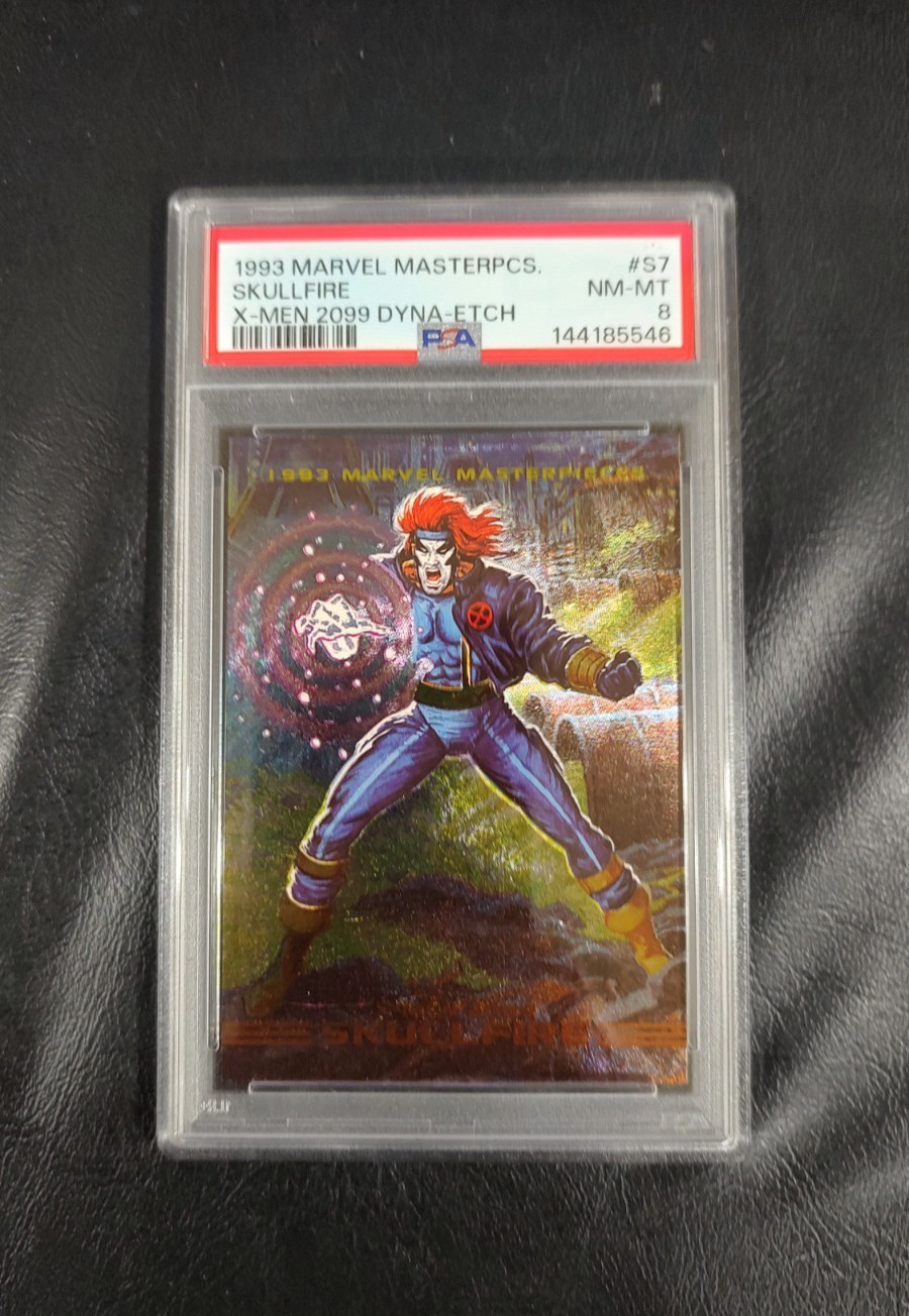 1993 Skybox Marvel Masterpieces X-Men 2099 Dyna Etch #S7 Skullfire PSA 8