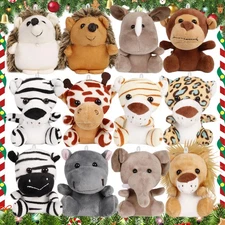 Small Stuffed Animals Bulk, 12 Pack 4.5 Inch Mini Plush Toys, Treasure Box To...