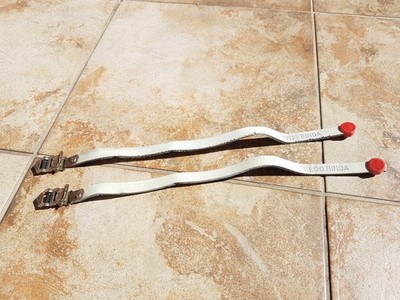 vintage Alfredo BINDA leather TOE STRAPS for pedals, made in Italy