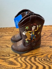 Disney Pixar Toy Story Woody Pull On Cowboy Boot Brown Unisex Toddler Size 6 New