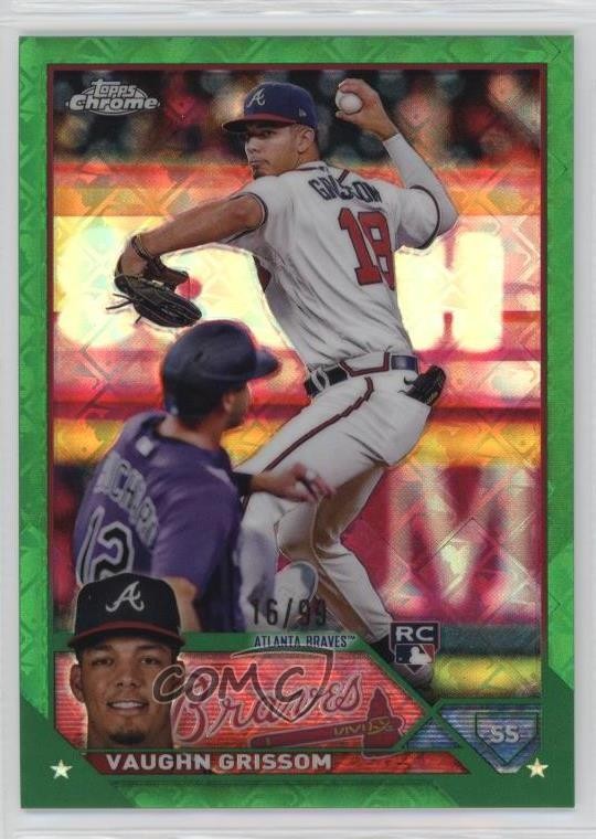 2023 Topps Chrome Logofractor Edition Green Refractor 16/99 Vaughn Grissom 0l1