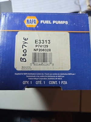 #ad E3313 P74129 NAPA Carter Fuel Pump New Old Stock $38.66