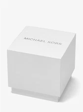 NEW AUTHENTIC MICHAEL KORS WHITE CREAM WATCH GIFT BOX WITH WARRANTY/MANUAL CARD