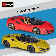 Burago 1:18Ferrari SF90 Spider Convertible Diecast Model Car Toy Gift Decoration