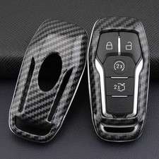 For Ford 2013-2019 Carbon Fiber Hard Smart Key Fob Case Shell Cover Accessories