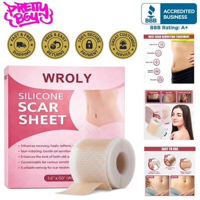 Silicone Scar Sheets, Keloid Scars Tape, Silicone Scar Tape for Surgical Scar...