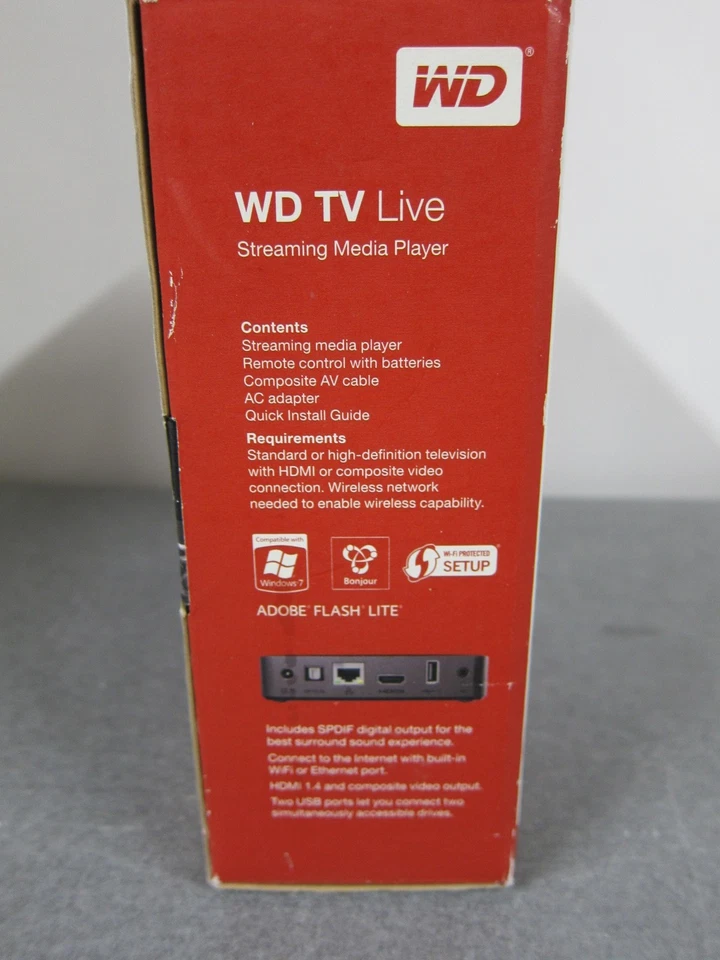 Western Digital WD TV Lettore multimediale live streaming - NUOVO/SIGILLATO - Immagine 3 di 4