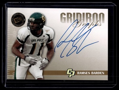 Ramses Barden 2009 Press Pass SE Gridiron Graphs Autograph Auto Card #GG-RB