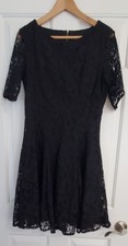 Little Black Dress Danny & Nicole Black Lace Cocktail Dress Size 10
