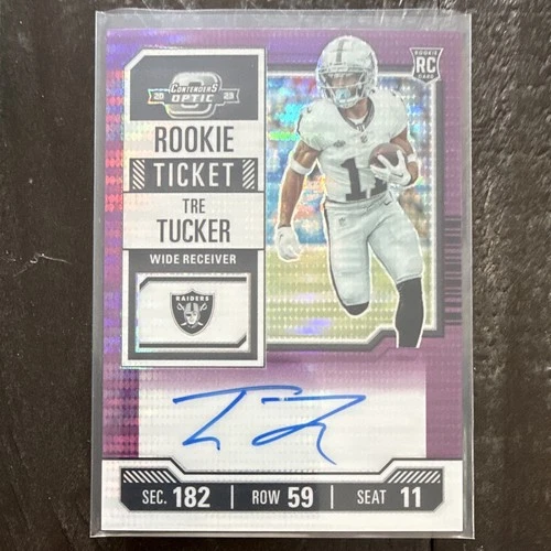 Panini Contenders Optic Tre Tucker Rookie Ticket RPS Auto Raiders #137 2023 /21