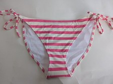 Pink And Cream Striped Bikini Bottoms By Accessorize. BNWT. Tie At The Side.