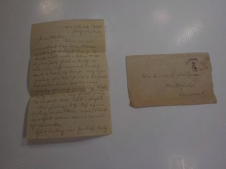 WW1 Letter 1917 Battle Gettysburg Winthrop Maryland 1st Marine Civil War War WWI