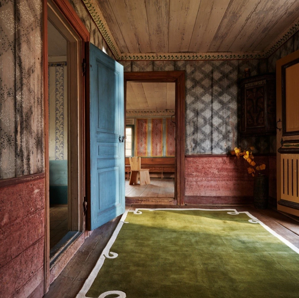 Hand-Tufted Wool Rug 9×12 ft - Nordic Knots Green Design, Handmade Area Rug 8x10 - Image 2 of 4