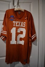 TEXAS LONGHORNS 12 Men 2010 BCS Champs Patch Burnt Orange Nylon Jersey XL Nike