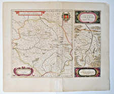 Carte du Limousin et de la Limagne . Blaeu 1665 .  LIMANIAE  - LEMOVICUM