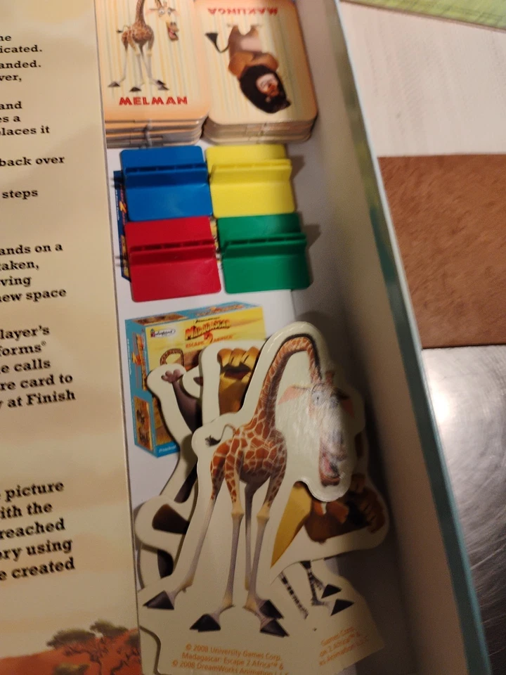 Madagascar 2: Escape to Africa Board Game DreamWorks Missing One Stick On Piece - Image 4 of 4