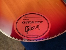 Gibson Acoustic Guitar orange Tag Custom Shop