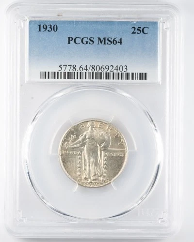 1930 Standing Liberty Quarter PCGS MS64 Silver Certified SLQ 25c