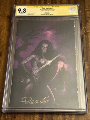 Red Sonja #18 Signed Lucio Parillo, Ultraviolet Virgin Edition. CGC 9.8!