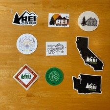 Collection of Assorted REI Co-op Stickers/Decals
