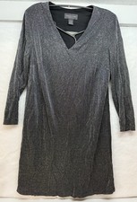 Working Classics Design & Co Metallic Black Dress Size 14/16